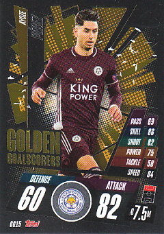 Ayoze Perez Leicester City 2020/21 Topps Match Attax CL Golden Goal Scorers #GG15